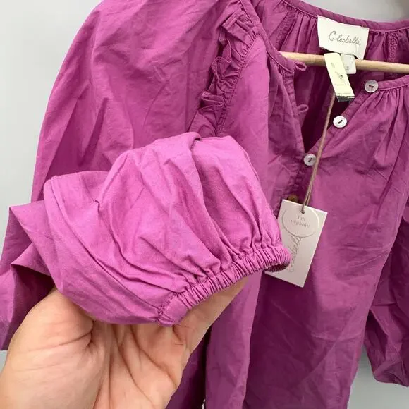 CLEOBELLA NWT Evereve Jess Organic Cotton Blouse in Orchid Purple // S - Picture 7 of 12